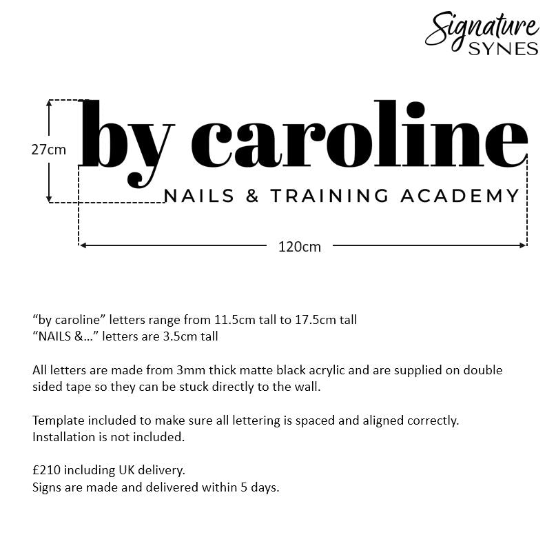 Custom Order - by caroline - Matte black - 120cm wide - Double Sided Tape