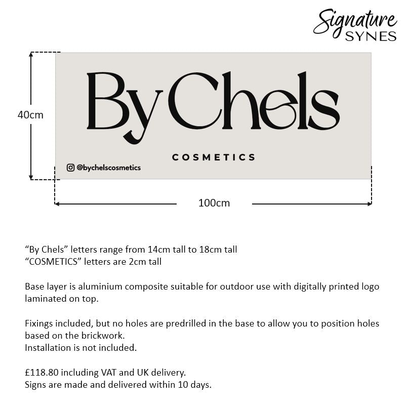 Custom Order - By Chels - matte black" - SIGN PACKAGE