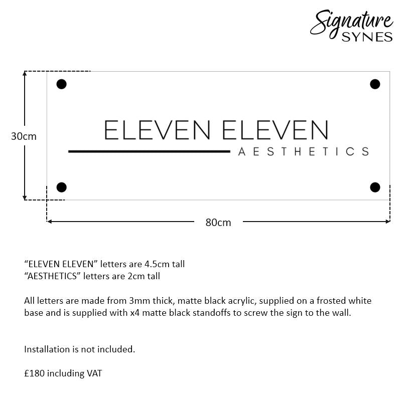 Custom Order - ELEVEN ELEVEN - matte black - 200cm wide - Double Sided Tape