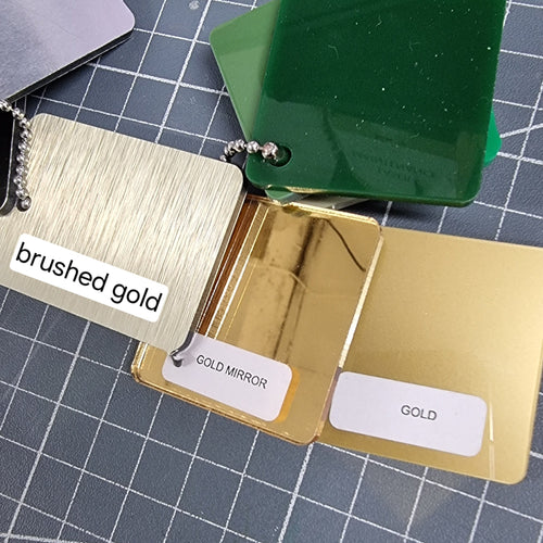 Custom Order - AESTHETICS By Maisy - 160cm wide - brushed gold - raised lettering + self adhesive lettering