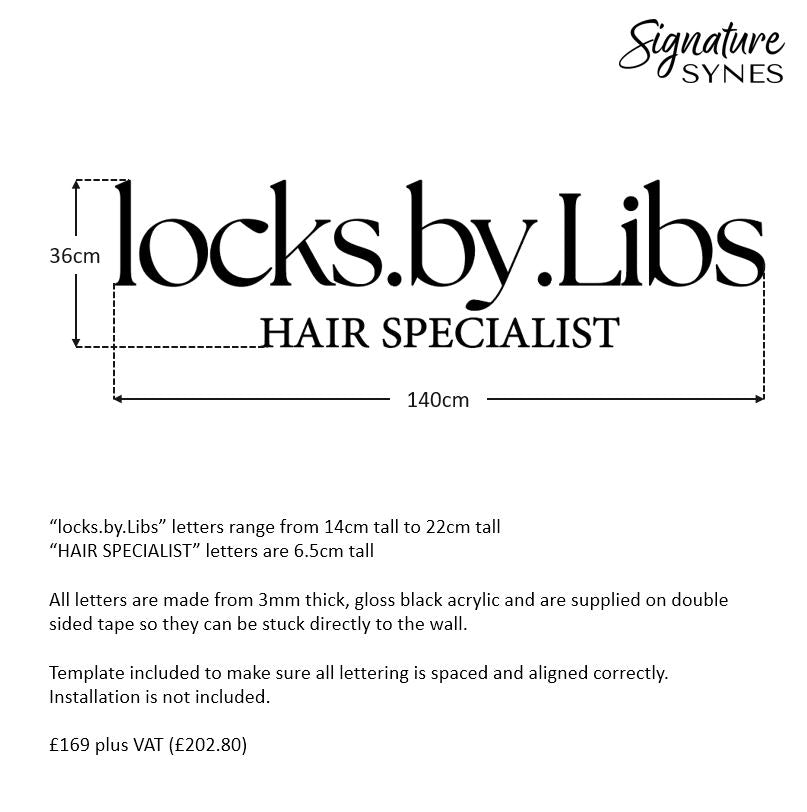 Custom Order - locks.by.Libs - gloss black - 140cm wide - Double Sided Tape