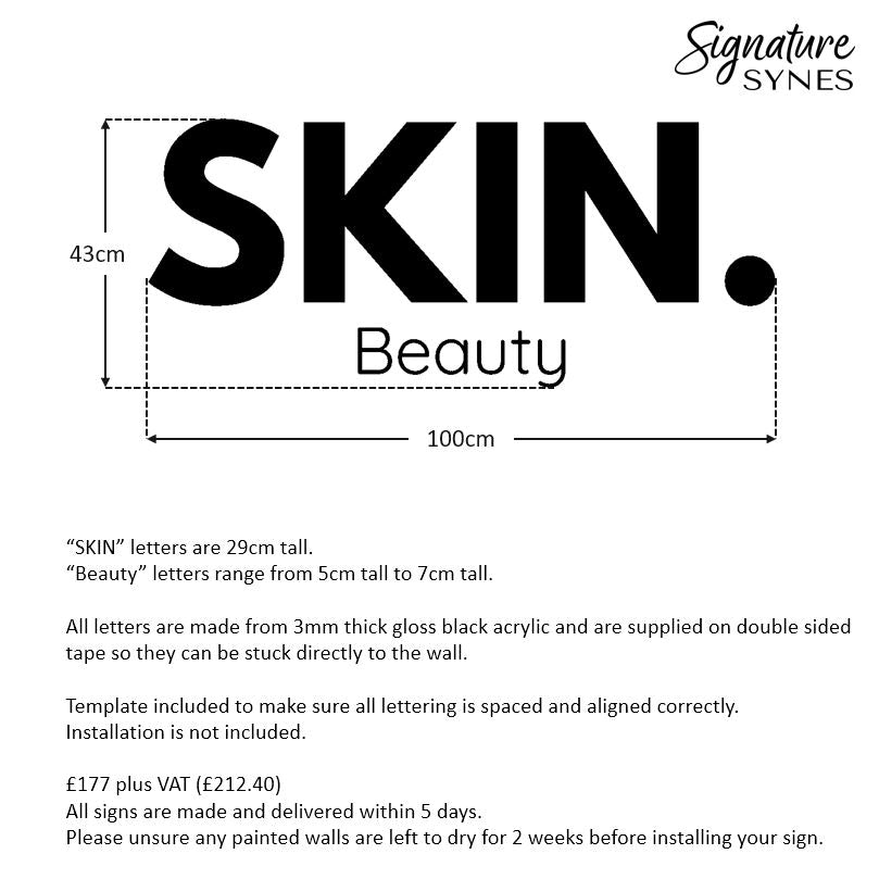 Custom Order - SKIN. Beauty - gloss black - 100cm wide - Double Sided Tape