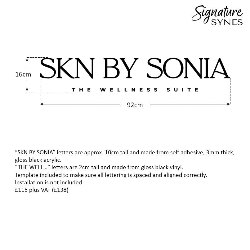 Custom Order - SKN BY SONIA - gloss black - 92cm wide - Double Sided Tape + Vinyl