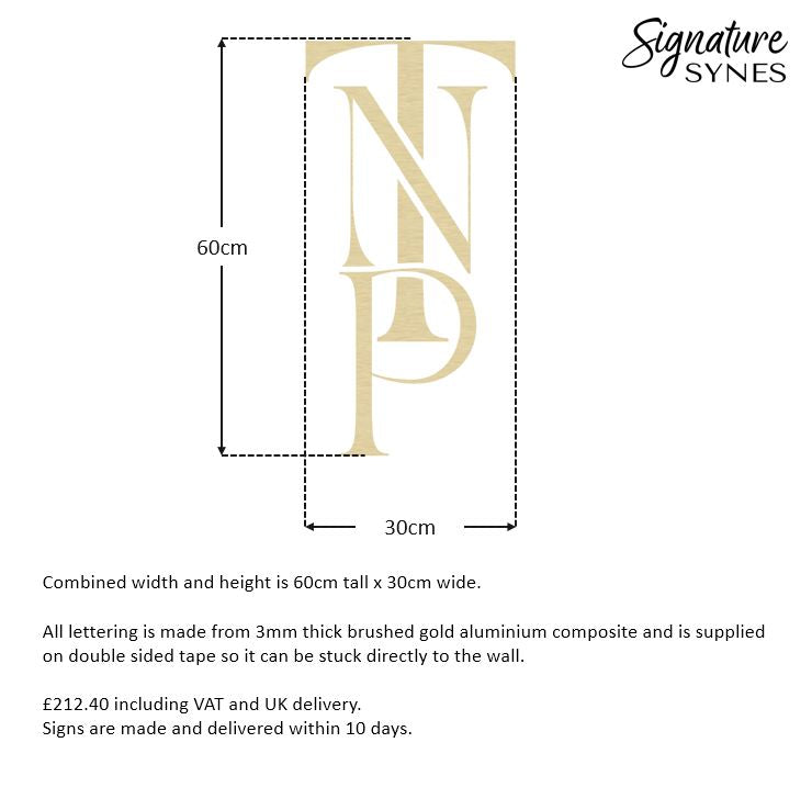 Custom Order - TNP (the nail pit) - "BRUSHED GOLD" - 30cm wide - double sided tape