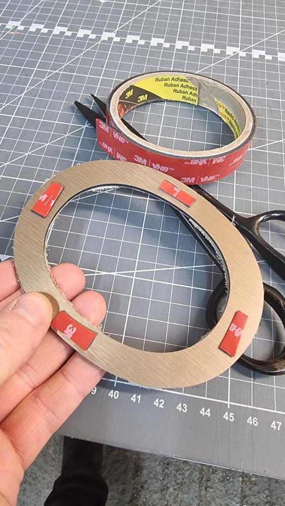 Custom Order - BLADE STUDIO - BRUSHED BRONZE - 140cm wide - double sided tape