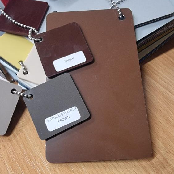 Custom Order - Blended HAIR COLLECTIVE - 100cm wide - gloss "BROWN" - self adhesive lettering