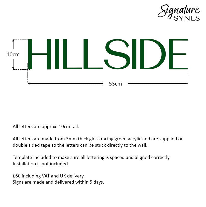 Custom Order - FOXFORM PILATES - gloss racing green - SIGN PACKAGE