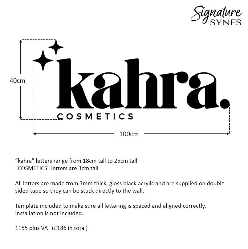 Custom Order - kahra COSMETICS - gloss black - 100cm wide - Double Sided Tape