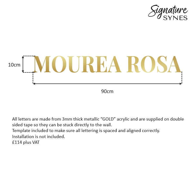 REPLACEMENTS - MOUREA ROSA - METALLIC GOLD ACRYLIC - DOUBLE SIDED TAPE