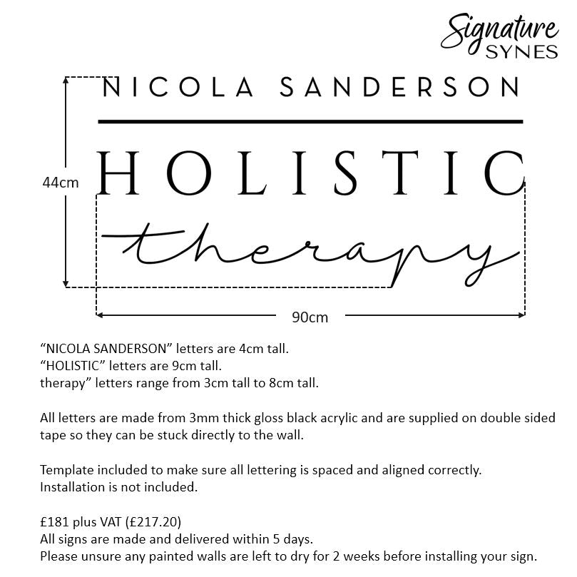 Custom Order - NICOLA SANDERSON - gloss black - 90cm wide - Double Sided Tape