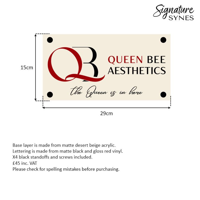 Custom Order - Queen Bee - x3 SIGNS